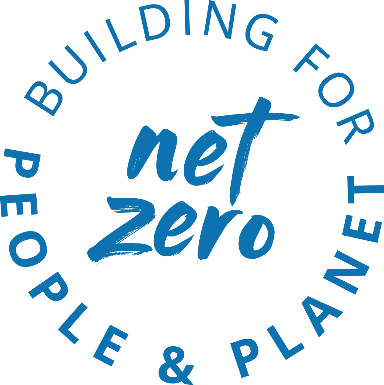 net zero logo blue tilted right