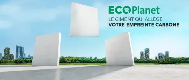 Bannière du ciment bas carbone ECOPlanet